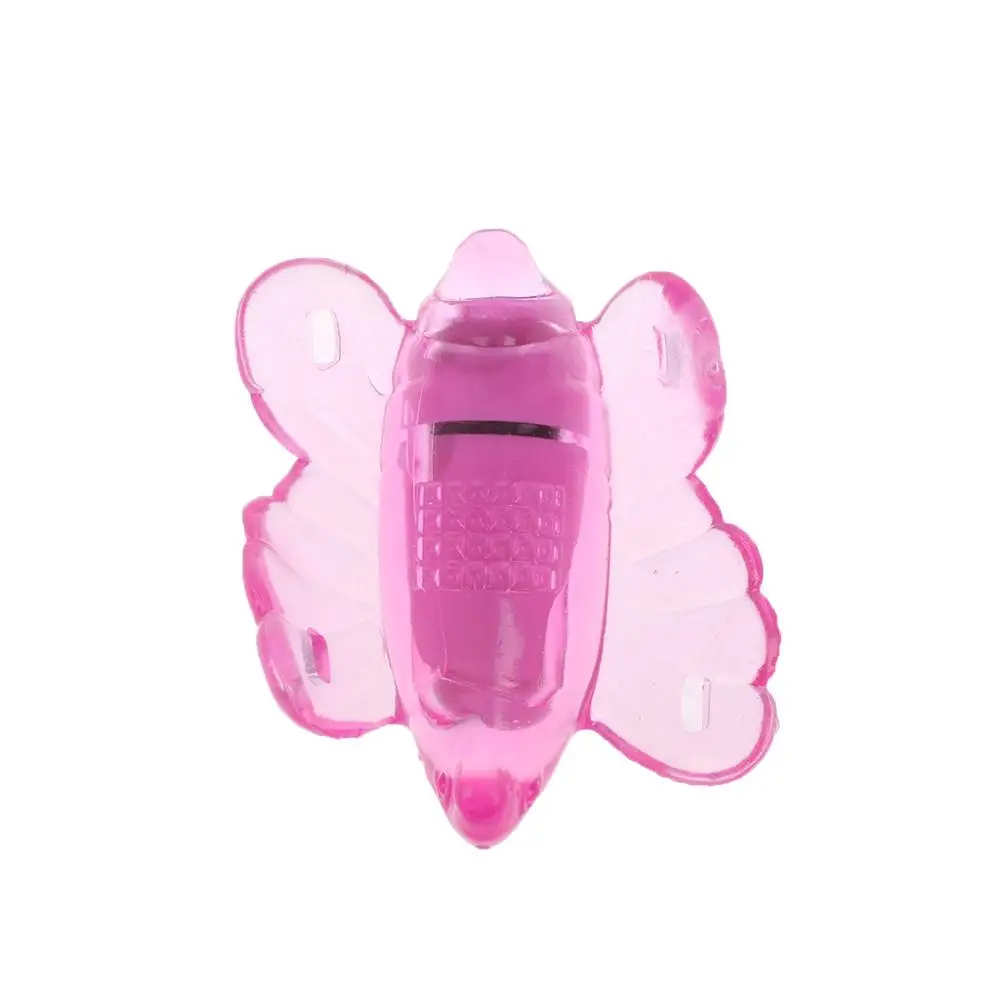 Фаллоимитатор вибрирующий женский силиконовый массажер в виде бабочки медведя