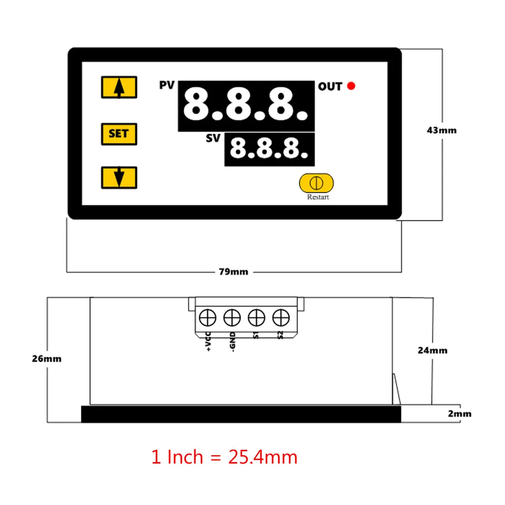 W3230 AC 110V 220V 20A Temperature Controller LED Thermostat Regulator Control | Инструменты