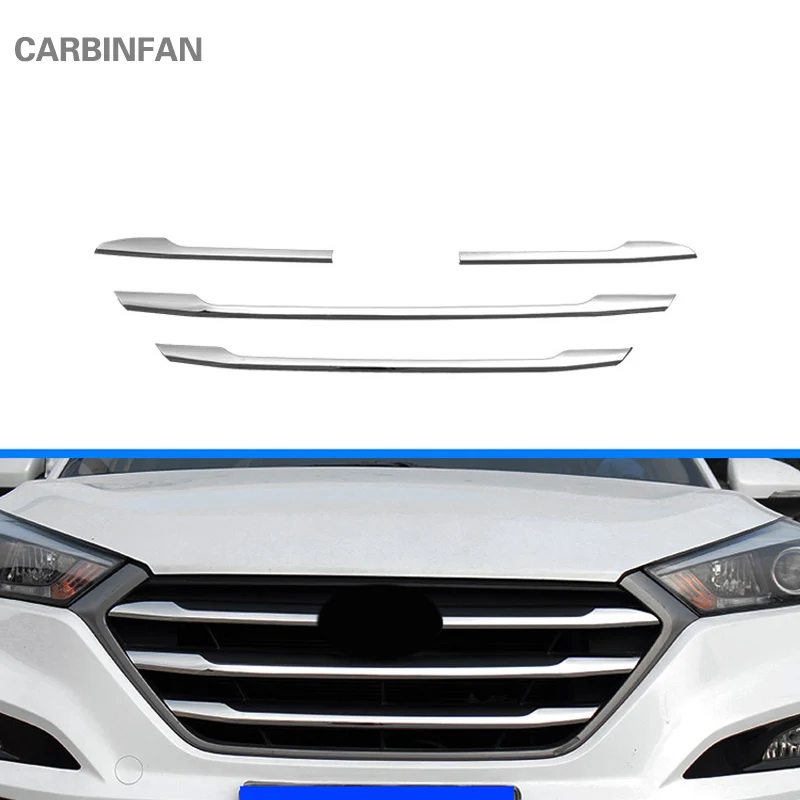 Для hyundai Tucson нержавеющая сталь передний двигатель гоночная решетка крышка отделка внешняя наклейка Стайлинг C756