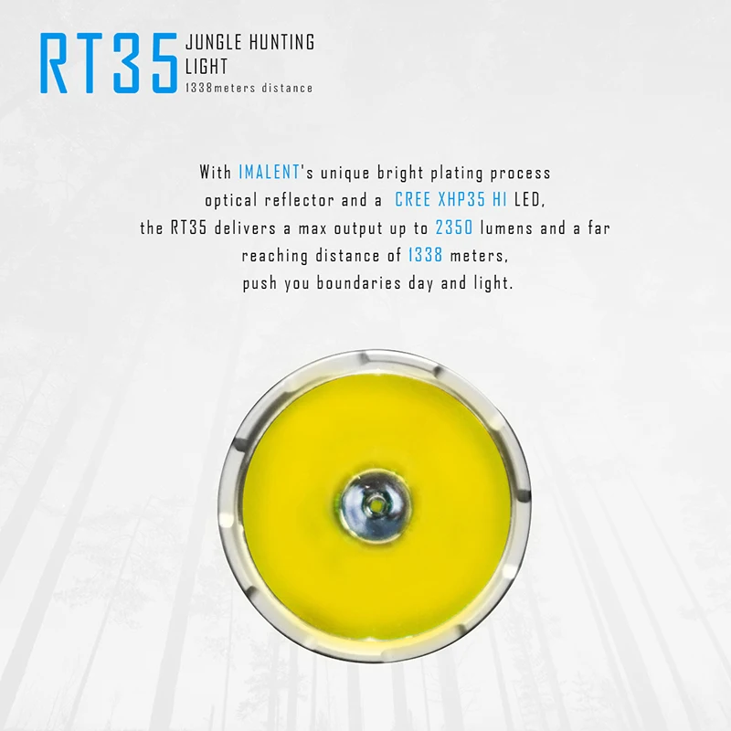 IMALENT RT35 мощный светодиодный фонарик CREEXHP35HI LED 2350 люменов 1338 м USB Магнитный