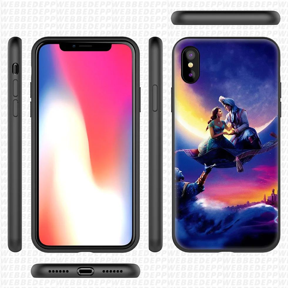 Мягкий силиконовый чехол WEBBEDEPP Aladdin и Jasmine для iPhone 11 Pro Xr Xs Max X или 10 8 7 6 6S Plus 5 5S SE Case |