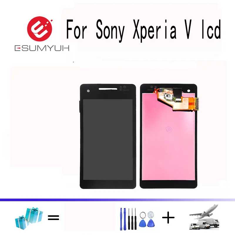 100% протестированный черный для Sony Xperia V LT25 LT25i ЖК дисплей дигитайзер сенсорный