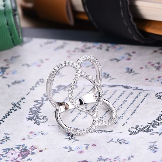 Новые Моды для Женщин 925 Серебряные Кольца Персонализированные Стиль С