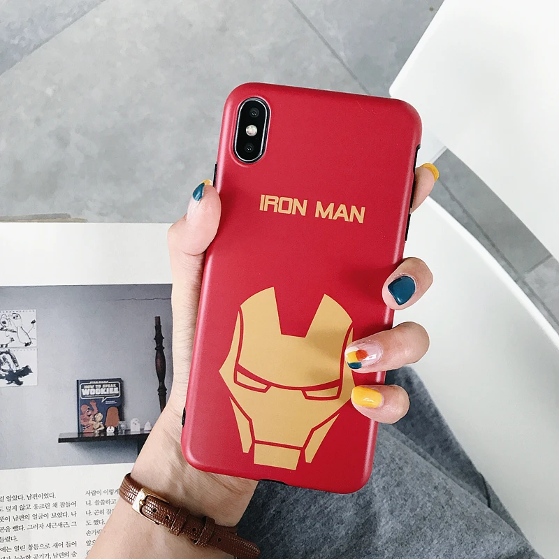 Marvel Мстители Капитан Америка щит супер герой чехол для iPhone 6 6s 7 8 Plus X 10 XS Max XR