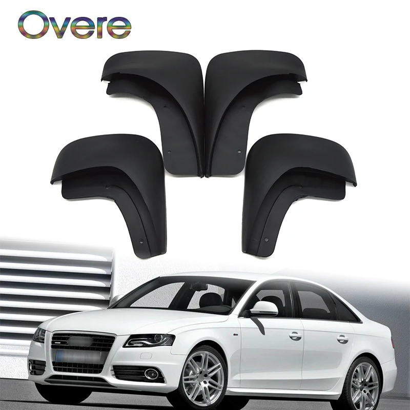 

Овере автомобильные передние и задние брызговики для Audi A4 B7 2005 2006 2007 2008 аксессуары брызговик автостайлинг крыло 1 комплект/4 шт брызговики