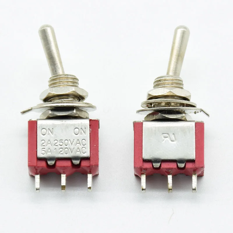 5 шт. тумблер MTS 102 ВКЛ./вкл. Однополюсный 3 контакта SPDT 2 положения 2A 250VAC/5A 120VAC