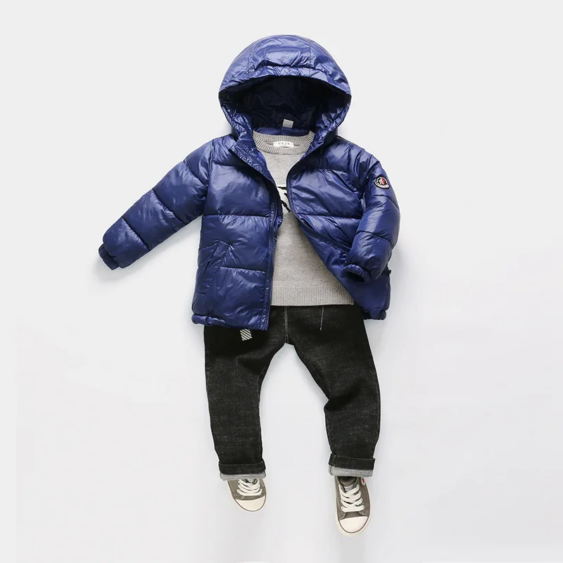 Зимняя детская камуфляжная уличная пуховая куртка с капюшоном для мальчиков и