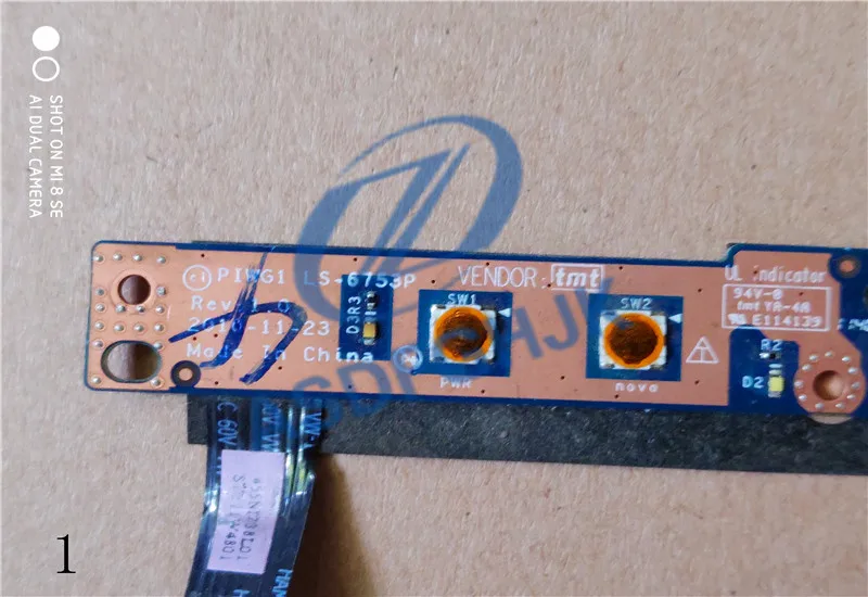 LS 6753P для LENOVO G570 G575 панель переключателя питания PIWG1 NBX000SL00|Платы расширения| |