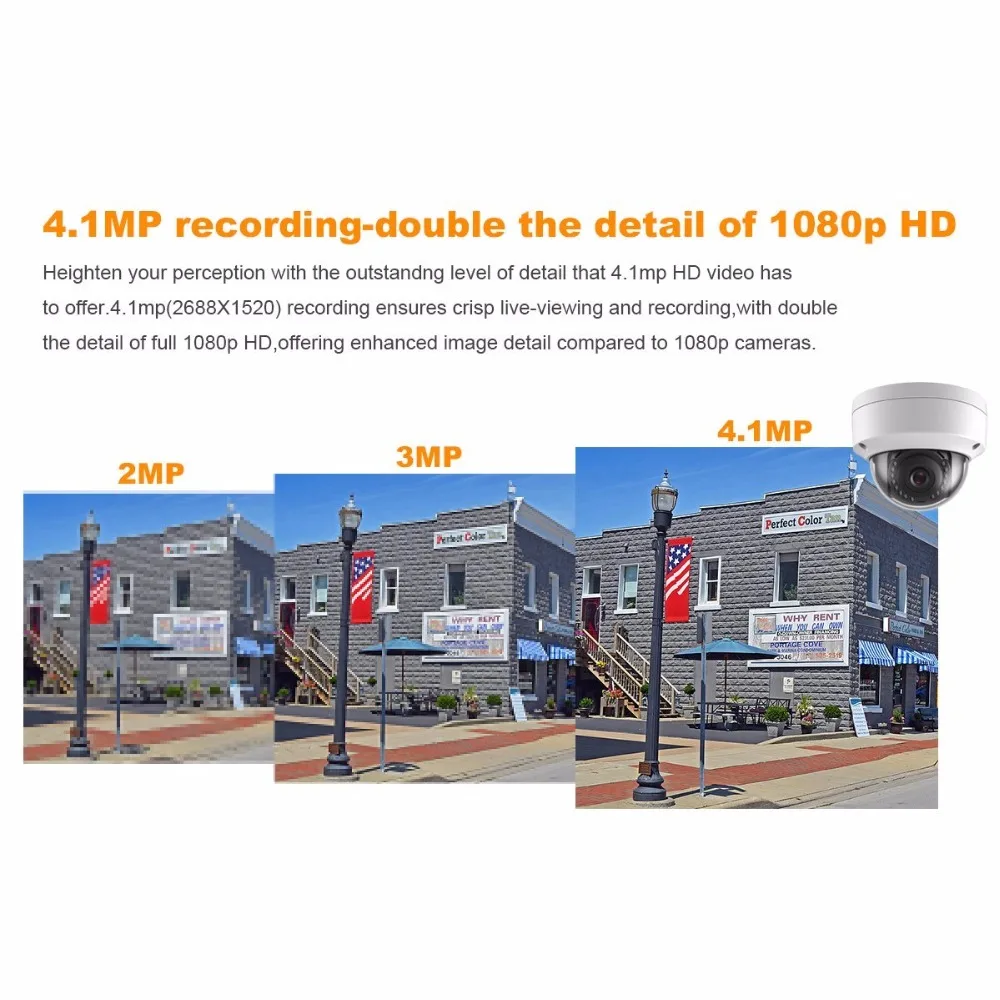 Hikvision ds 2cd1141 i 4mp сети IP POE Камера P2P CMOS ИК 30 М 1080 P IP67 IK10 WDR ONVIF видеонаблюдения