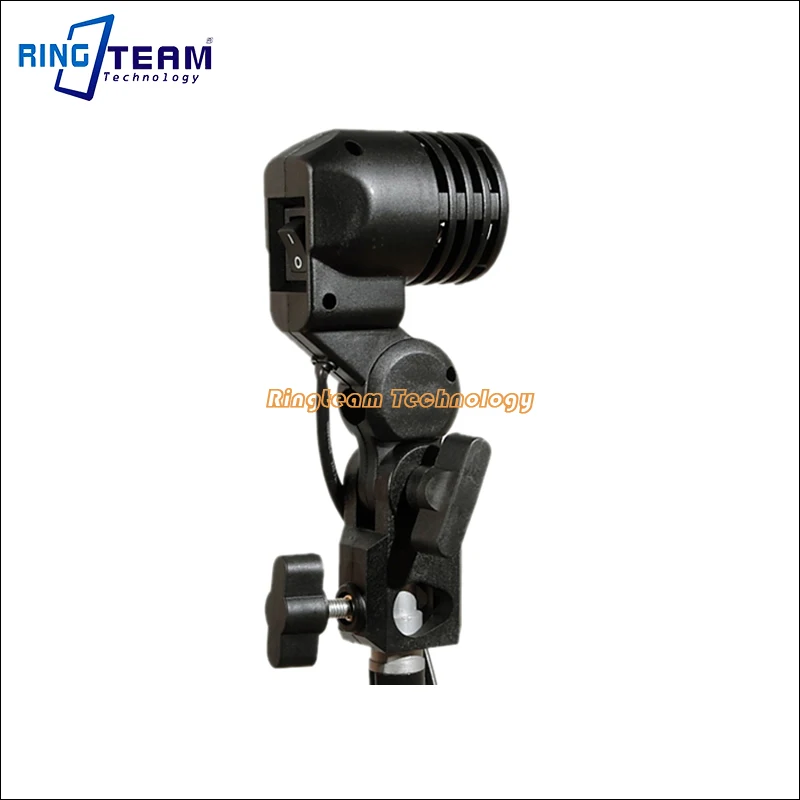 Wholesale 5Pcs/Lot Single Head Photo Slave Flash Swivel Adapter E27 Socket Bulb Holder Lamp Base Umbrella Bracket | Электроника