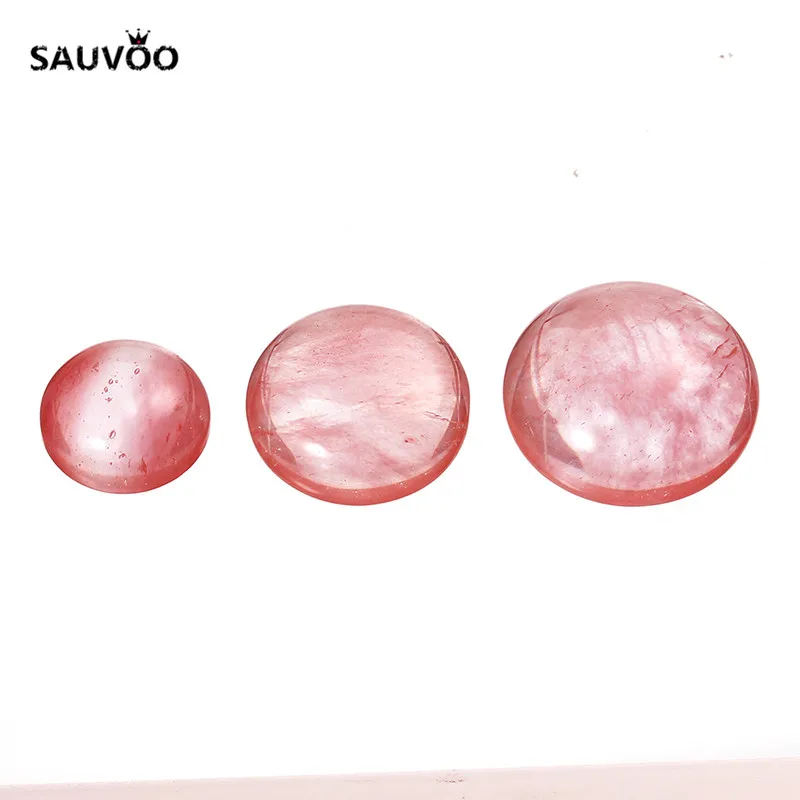 SAUVOO 20 шт./лот арбузный Кристалл купол натуральный камень Кабошон бусины подходят