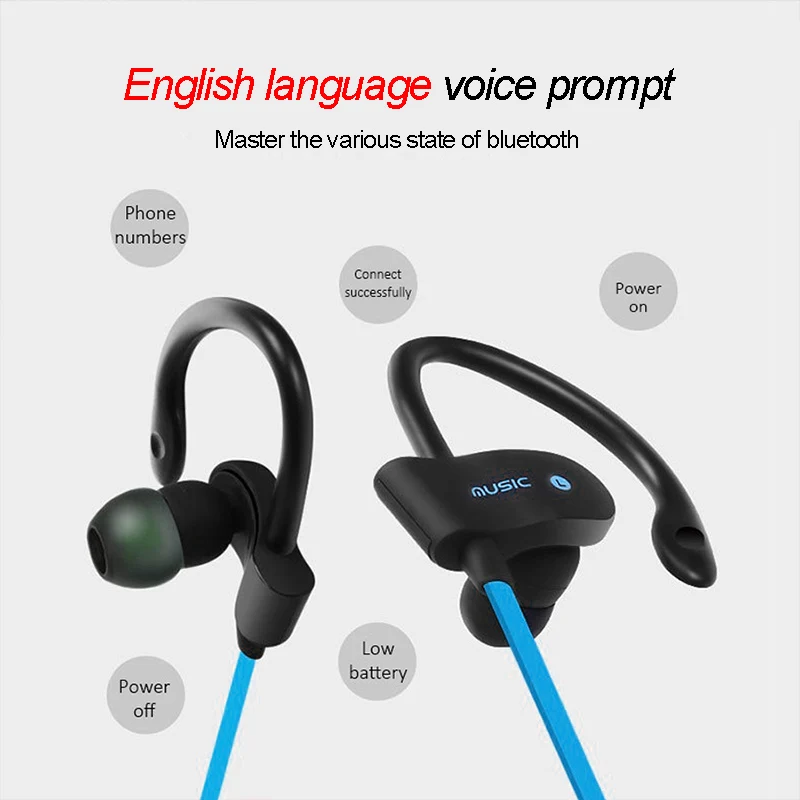 Шумоподавляющие спортивные Bluetooth-наушники беспроводные наушники-вкладыши с