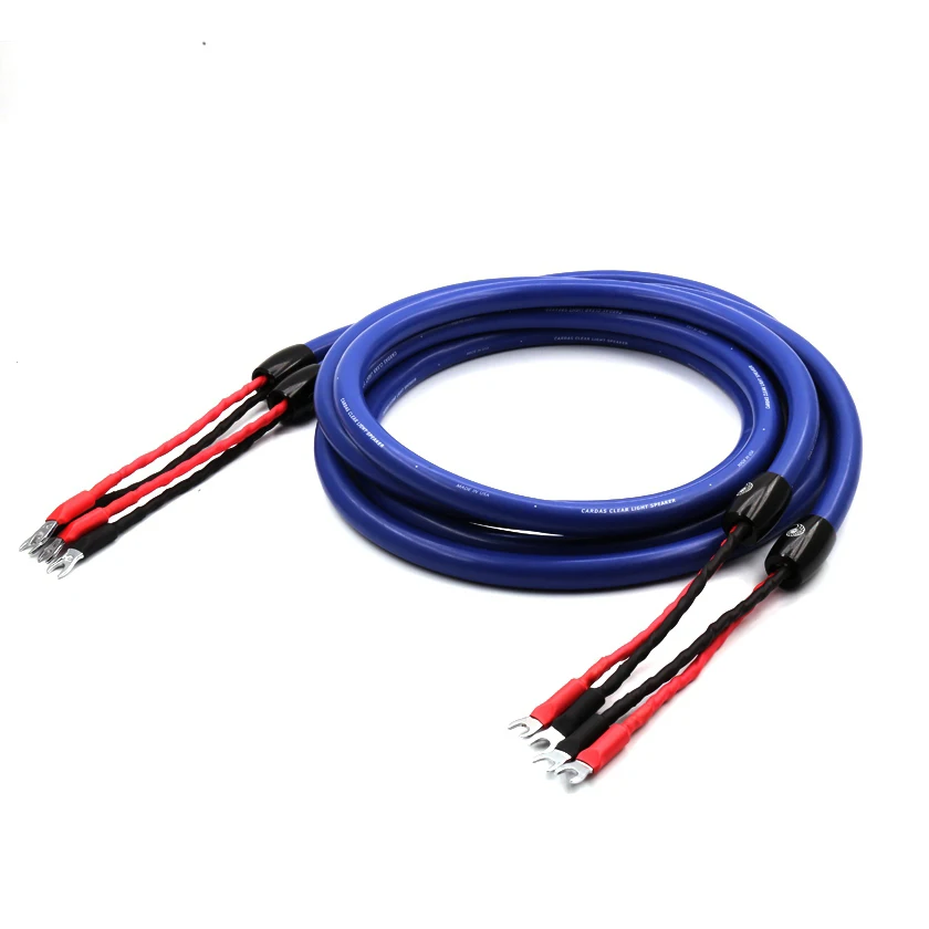 Clear Light audio speaker cable hifi loudspeaker cable with Y spade connect plug