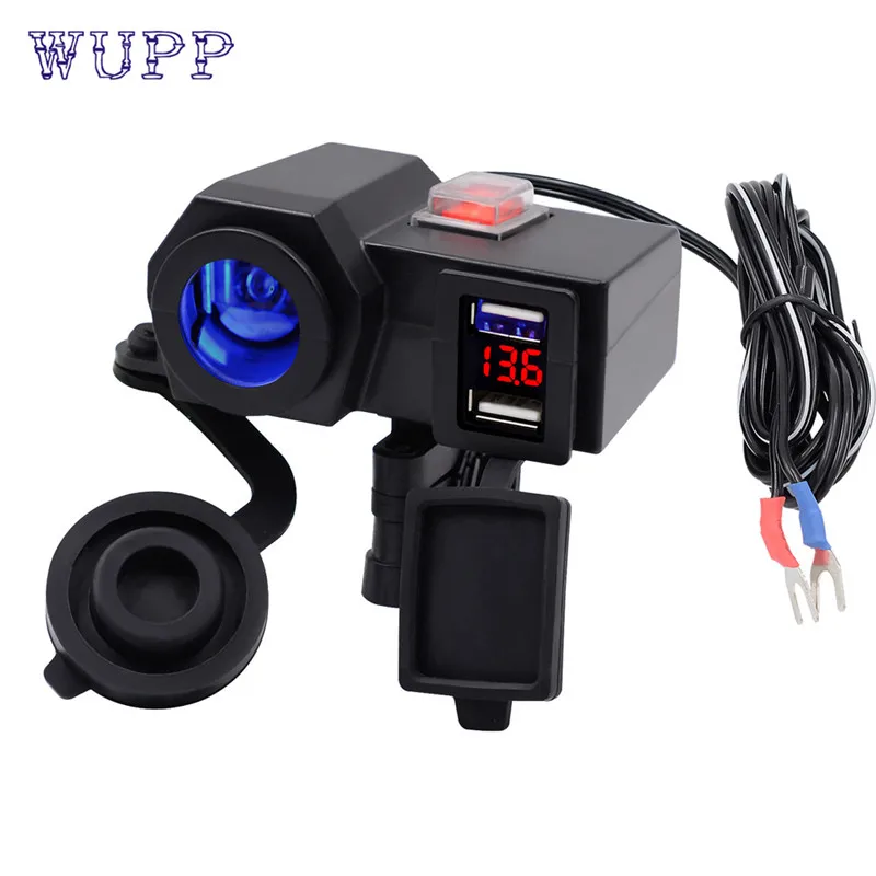 Автомобильное зарядное устройство 1 шт. 5 В в 4.2A dual usb Автомобильное зарядное устройство прикуривателя адаптер для В 12 В в 24 в мотоцикл автомобильное зарядное устройство NOV26