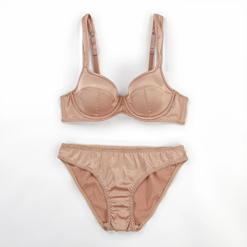 Женский атласный комплект с бюстгальтером пуш ап и трусиками|satin bra|satin bra setbra panty set