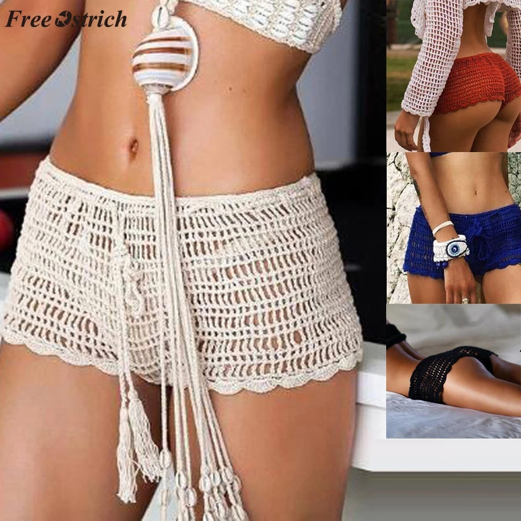 Женские Кружевные Прозрачные шорты FREE OSTRICH тонкие и удобные пляжные для отдыха