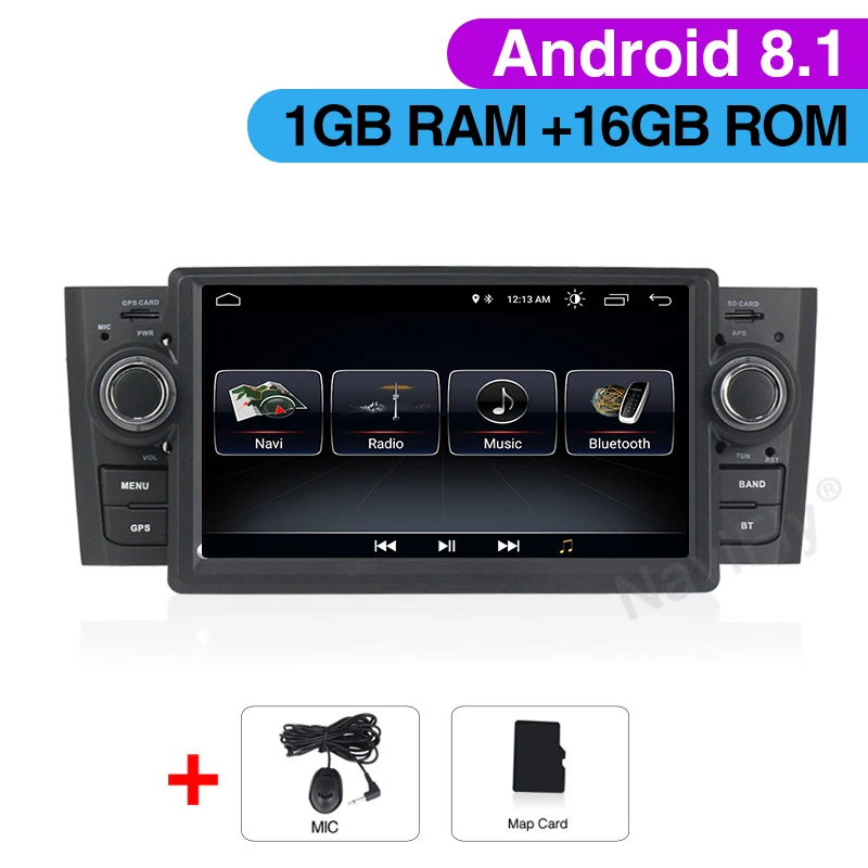 Car dvd Новинка! Android 9,1 Автомобильный dvd Радио для Fiat Grande Punto Linea 2007 2008 2009 2010 2011 2012 dvd плеер аудио WI-FI RDS gps карта MIC - Цвет: Car dvd