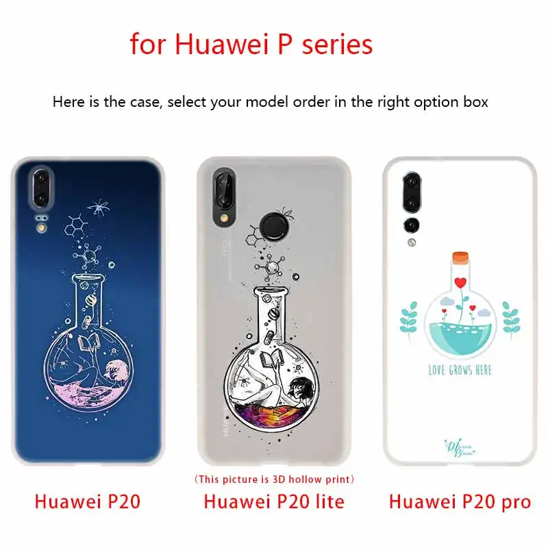 MLLSE химический чехол для рисования силиконовый мягкий ТПУ Huawei P30 P40 P20 Pro P10 P9 Lite P Smart