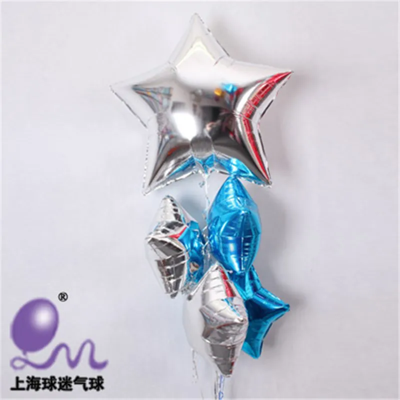 1pc 36-inch Pentacle Heart-shaped Aluminum Foil Balloon Wedding Room Decoration Birthday Party Surprise Floating Helium | Дом и сад