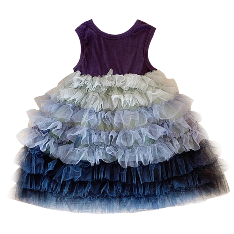Girl's Summer dress Screen Splicing Cake Princess Tutu Dress Girls Dresses For Party And Wedding | Детская одежда и обувь