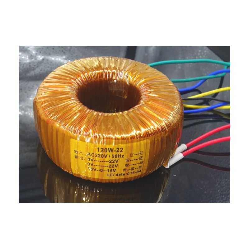 120W ring power amplifier transformer double 18V 22V A core without breakpoint iron | Home Theater Amplifiers