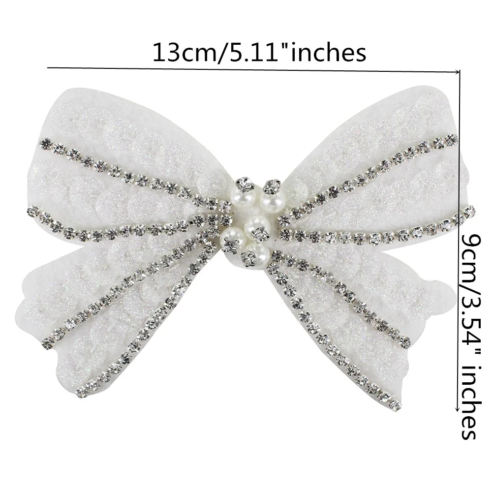 10 шт. расшитые бисером черно белые галстуки бабочки значки аппликаций нашивки с