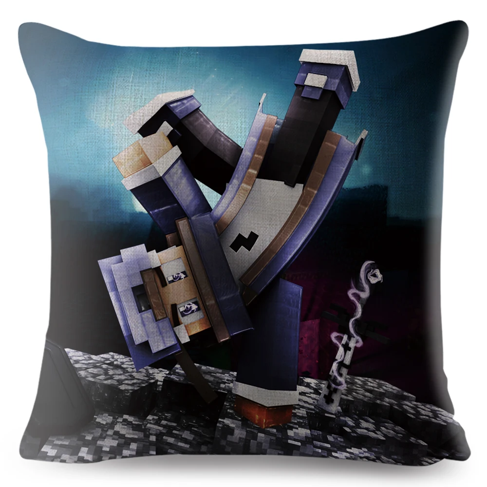 Minecraft Геометрические печати Чехлы 45*45 см квадратный наволочка льняная подушки Car
