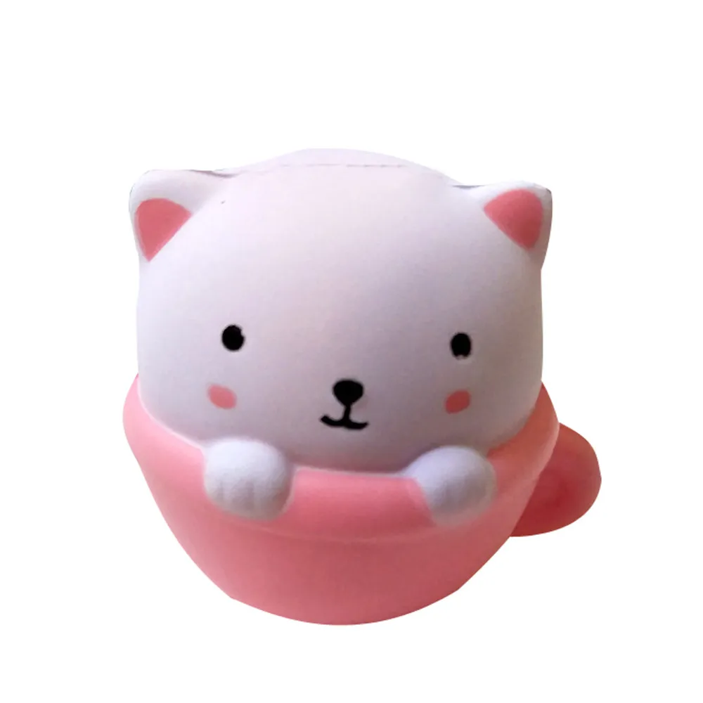 Сжимаемые очаровательные кошки медленно поднимающийся крем сжимаемые