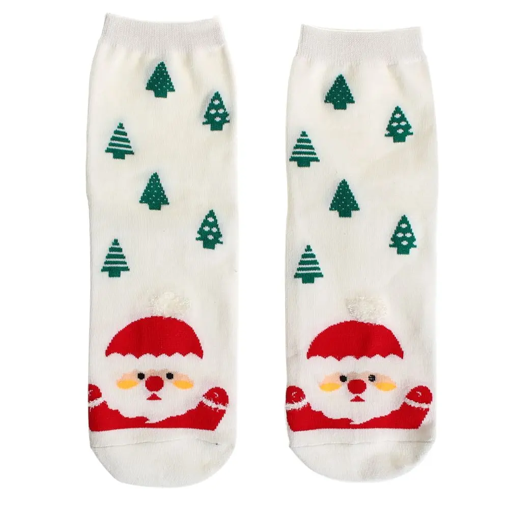Рождественские короткие носки для женщин и девочек Осень зима повседневные с