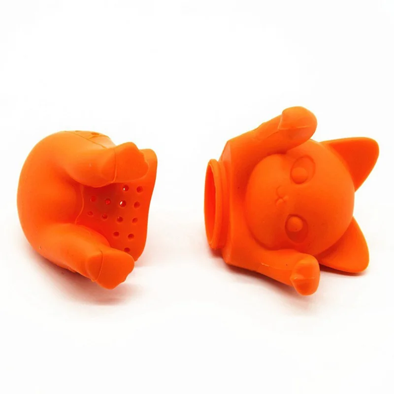 Цельнокроеное платье милый кот Силиконовые Чай Infuser многоразовый фильтр с