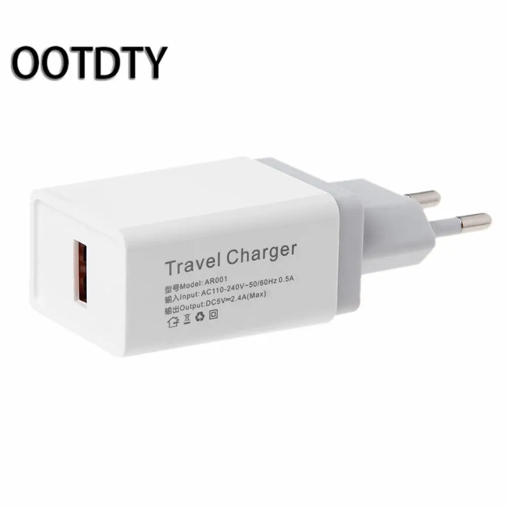 1x USB 1 2 3 портами(стандарт Порты и разъёмы 5V 2.4A путешествия Зарядное устройство Мощность адаптер ЕС штекер для телефонов и планшетных ПК - Цвет: 1x USB