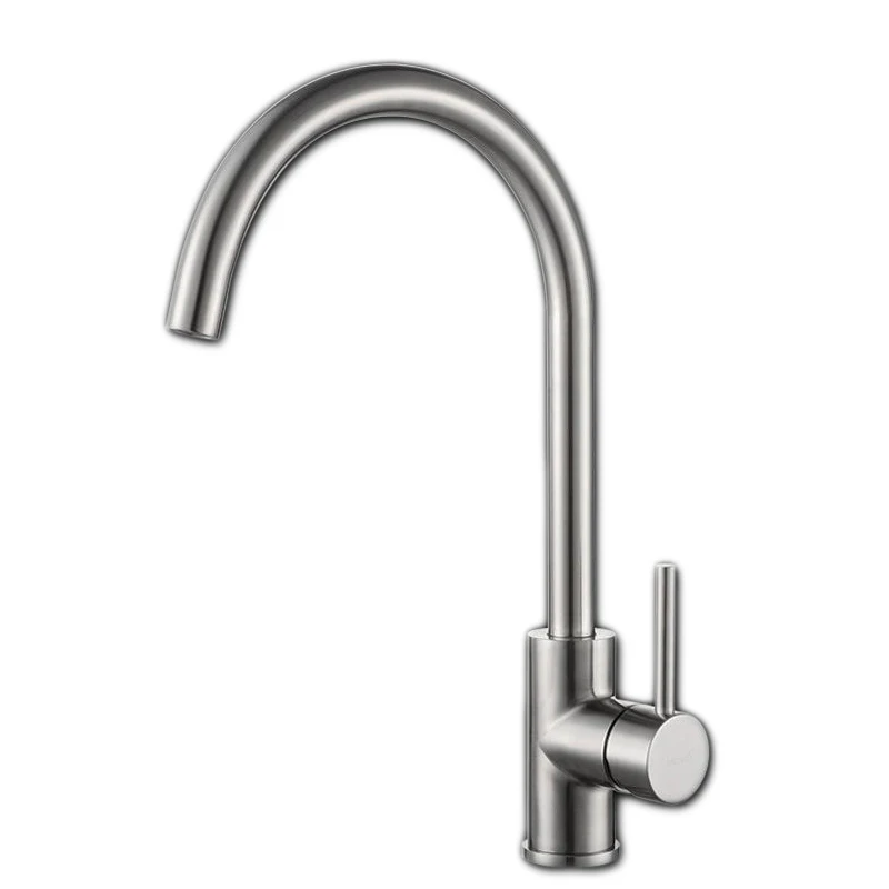 Бесплатная доставка кухонный кран из нержавеющей стали 304 с одной ручкой