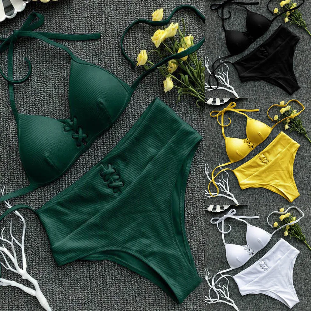 Бикини 2019 женский пляжный сплошной бикини купальник купальный костюм biquini maillot de