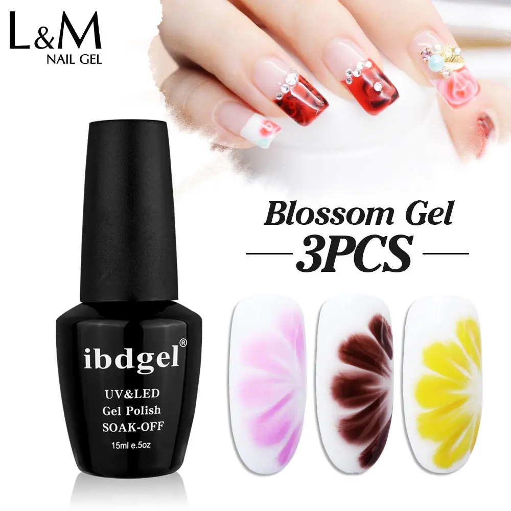 3 шт./лот гель с рисунком цветения лак для 15 мл долговечный УФ Verish Blossom ногтей