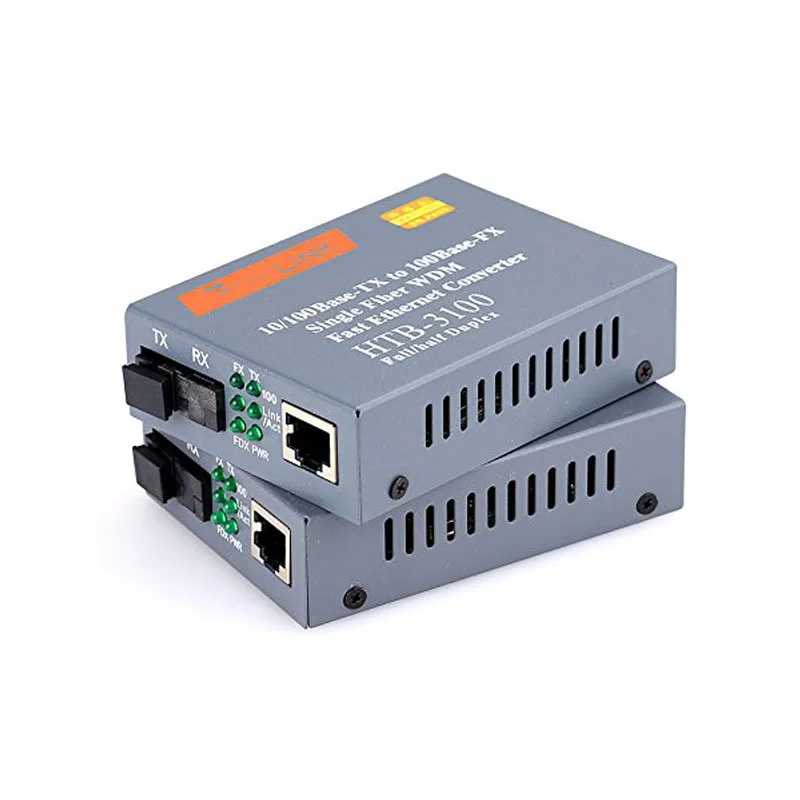 1 пара HTB 3100AB 10/100 м базы tx волоконно оптический передатчик эфирной сети с медиумом