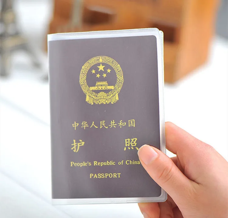 frosted Passport bag 1 шт., водонепроницаемые сумки для паспорта, Прозрачная Обложка для паспорта, защитный для паспорта, рукав, карта, документ, ID, держатель для карт - Цвет: frosted Passport bag