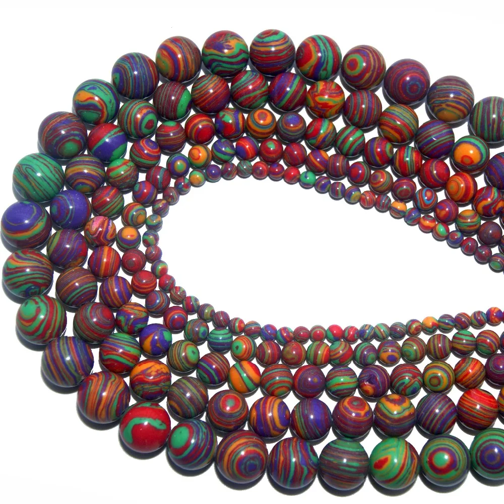 Wholesale Natural Stone Red Lace Malachite Round Loose Beads 4 6 8 10 12 MM Pick Size For Jewelry Making DIY Bracelet Necklace | Украшения