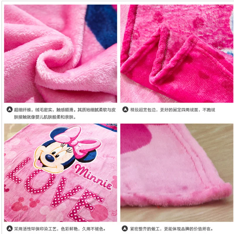 Disney Микки Минни постельные принадлежности одеяло s мягкая фланелевая детская кровать украшение набор постельного белья подарок для мальчиков девочек мультфильм пледы одеяло