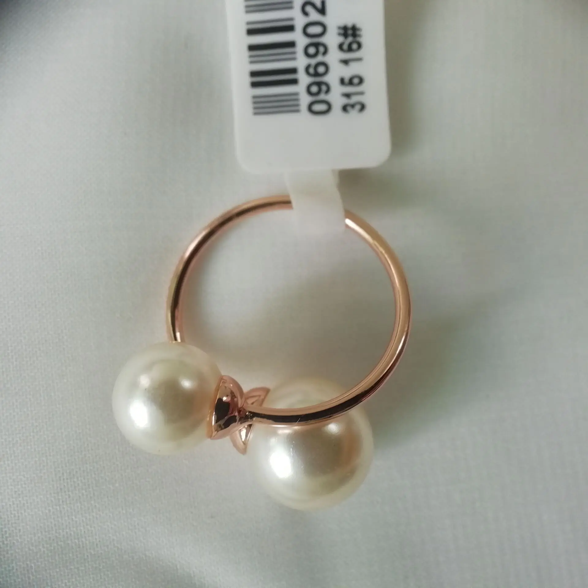 Настоящее фото жемчужное кольцо высокое качество 2019 розовое золото кольца