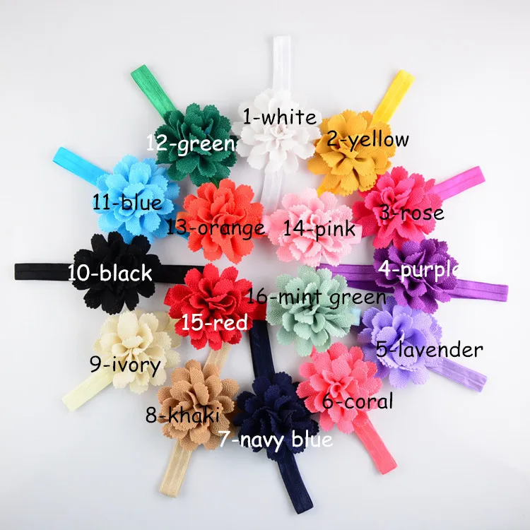 

20 pcs/lot 3" 3D fabric flower headband for hair accessories