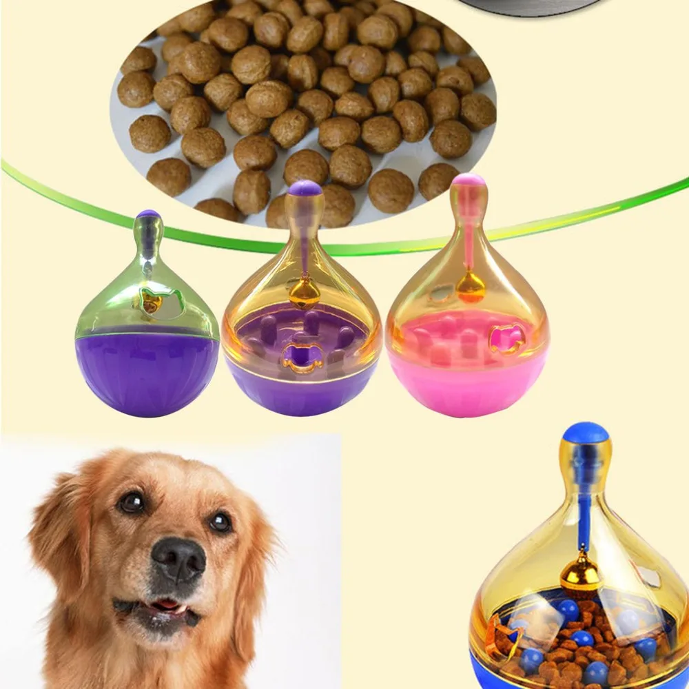 Pet Cat Dog стакан утечка мячик для еды животное игра тренировка упражнения игрушка анти-депрессия забавная игрушка колокольчик для домашних собак кошек