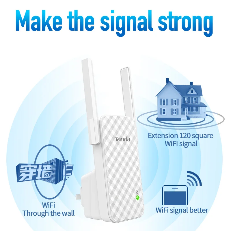 Tenda A9 300 м беспроводной Wi Fi ретранслятор усилитель сигнала WiFi маршрутизатор расширитель диапазона простая