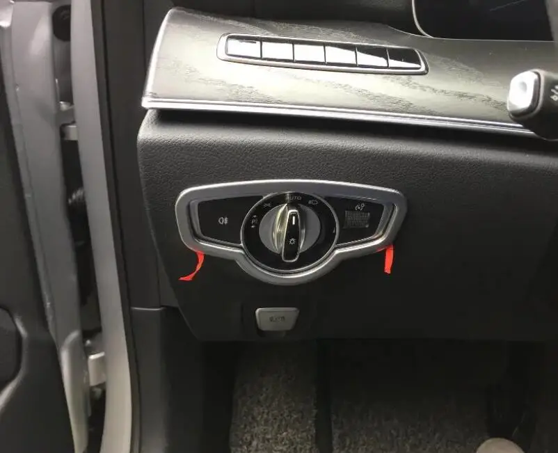 Фото Левый руль хромированный Матовый ABS Dashbaord внутренняя головка выключатель света