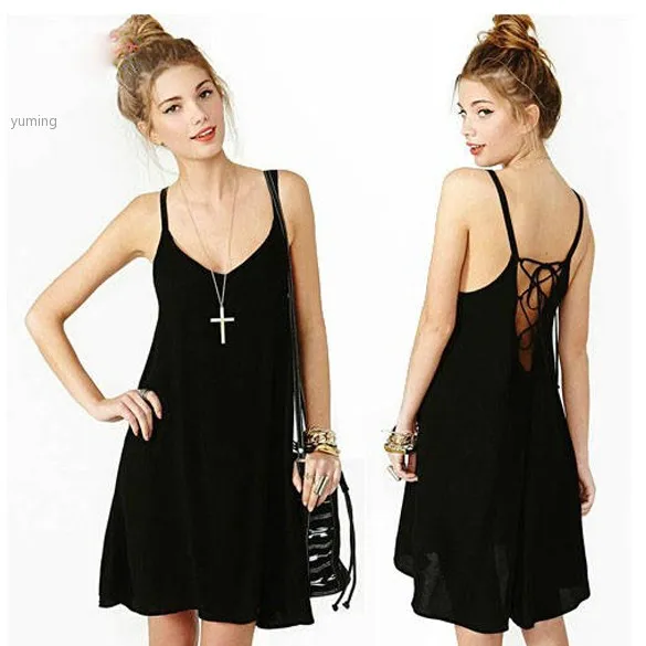 Новый 2014 мода женщин одеваться сексуально цельный платье из шифона задней