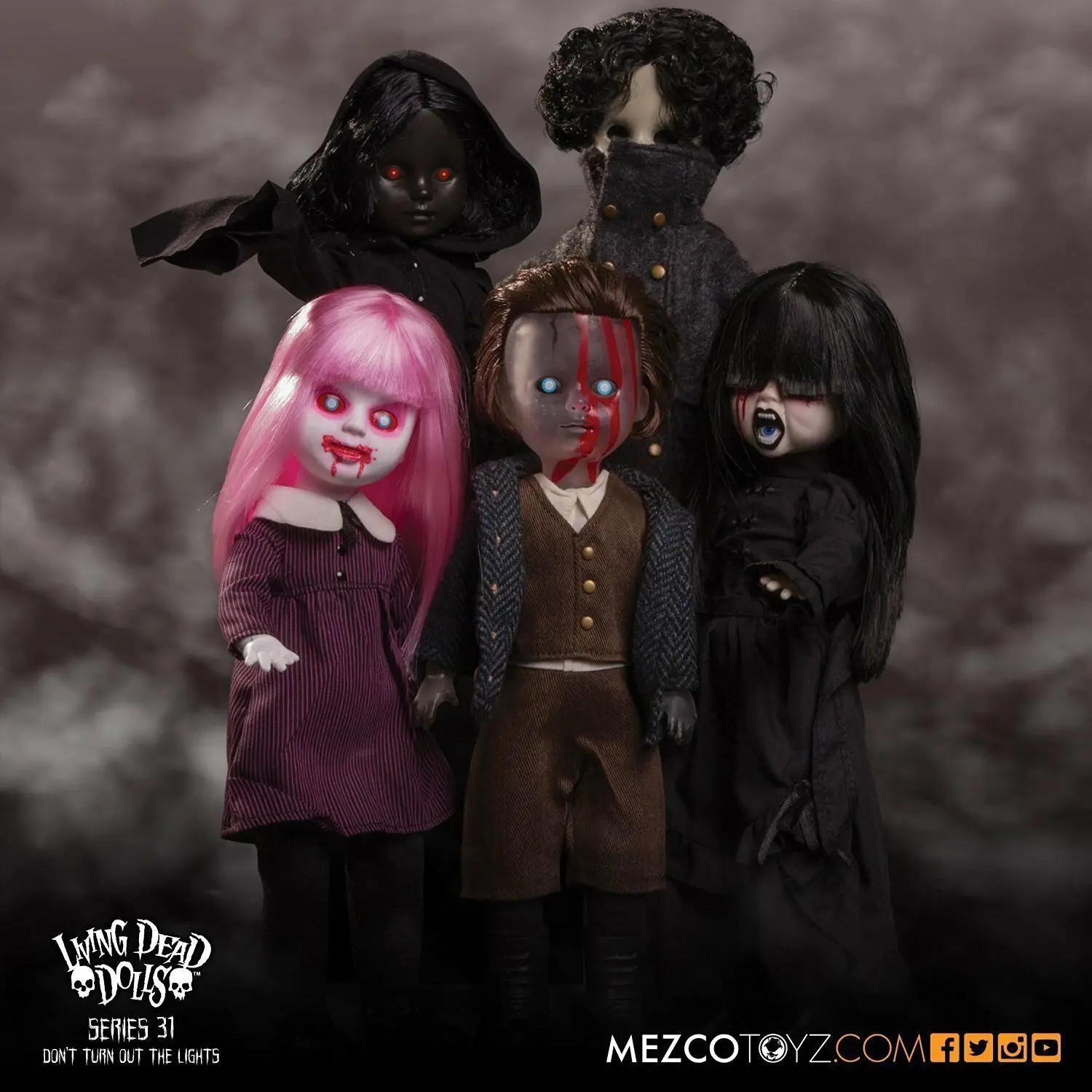 Куклы серии "Живые мертвецы" 3" не выворачиваются огни Kreek Umbral Mezco фигурка модель игрушки лучший подарок