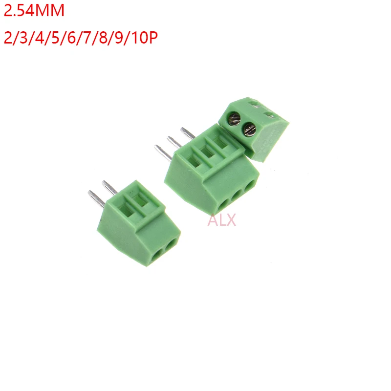 10 шт. kf120 2.54 2P 3P 2 54 мм Шаг прямой штифт pcb винтовой клеммный блок разъем 2PIN 3PIN
