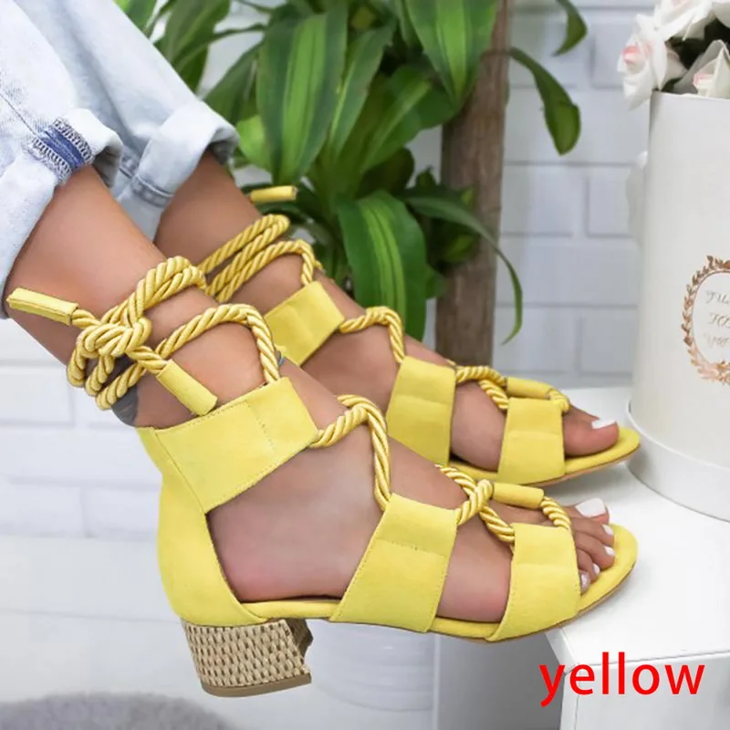 Женские сандалии MoneRffi на платформе с острым открытым носком шнурках из пеньковой