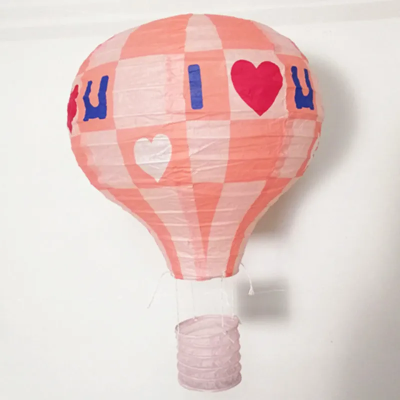 pink love 25/30/35/40 см тепловой аэростат Радуга Бумага Фонари бар Decora Детские День рождения Свадебные украшения вечерние поставки Бумага лампа - Цвет: pink love