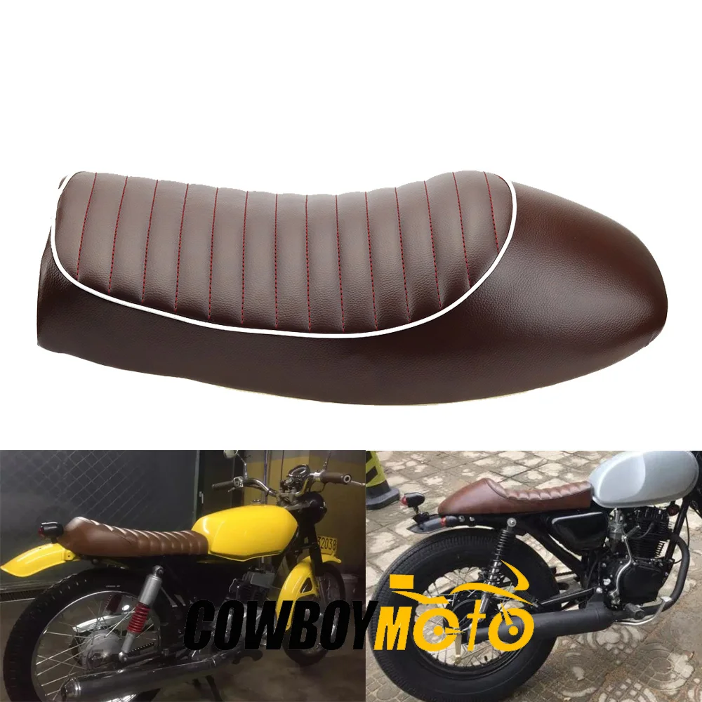 Кофе мотоцикл Cafe Racer сиденье пользовательские Винтаж горб седло плоский поддон