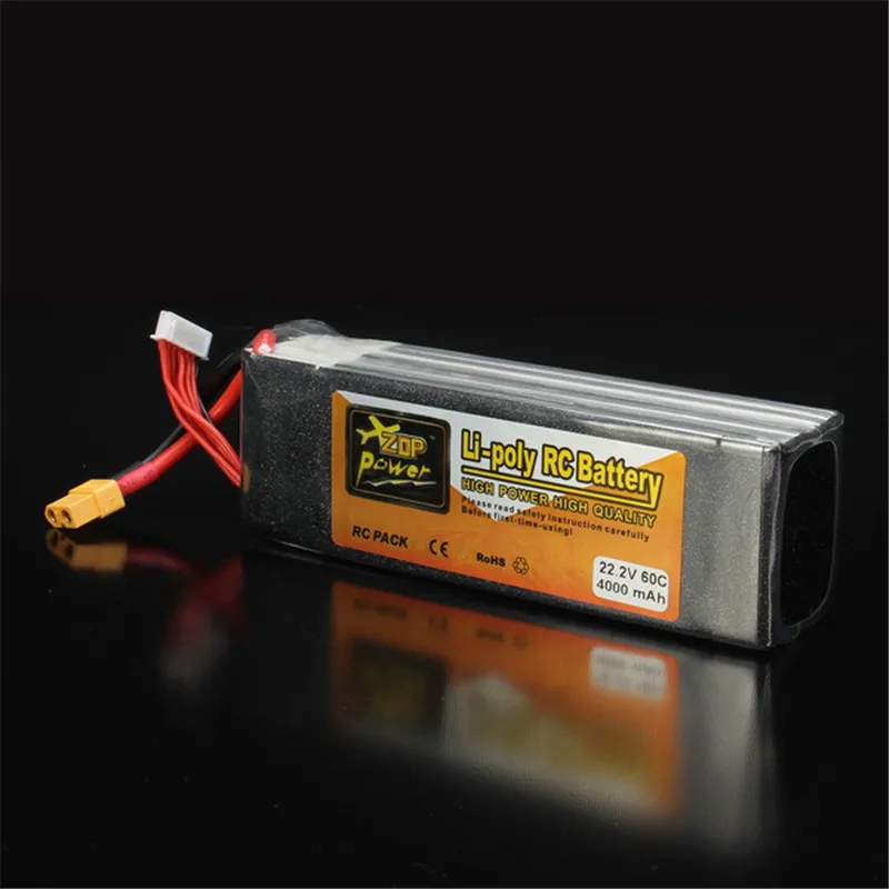 Original Rechargeable ZOP Power 22.2V 4000mAh 6S 60C Lipo Battery XT60 Plug | Игрушки и хобби